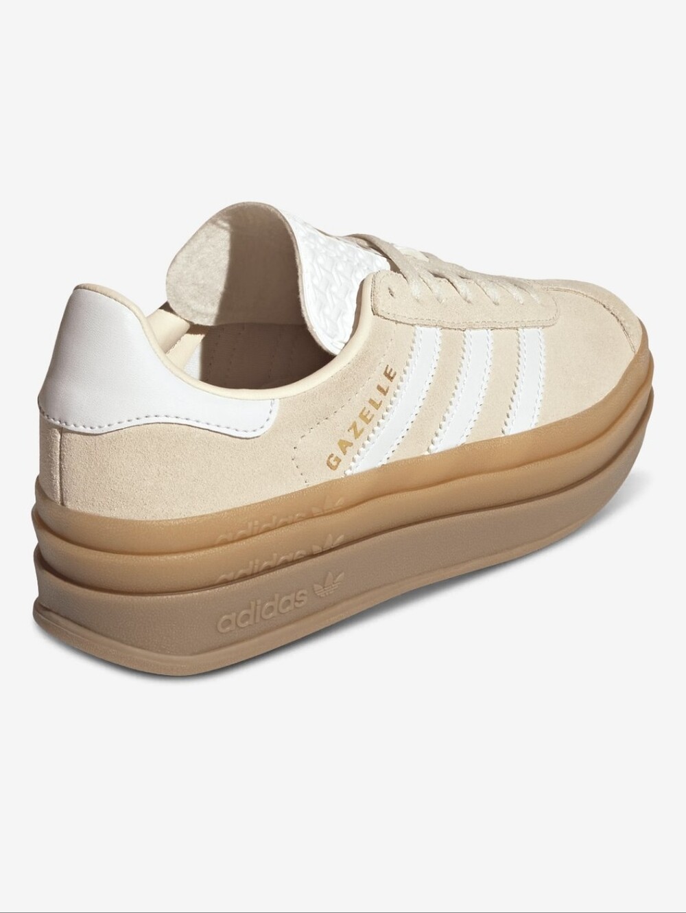 Adidas Gazelle Suede Sneakers in Beige with Gum Sole - Picture 4 of 7